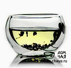 Пиала с двойными стенками из термо стекла 100 мл.