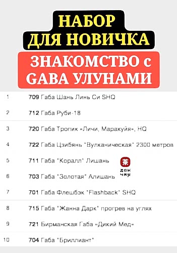 НАБОР ЗНАКОМСТВО с GABA! 